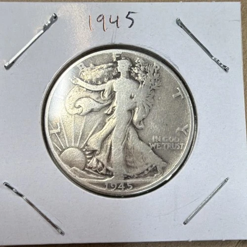 1945 Walking Liberty Half Dollar 50C Circulated Silver Coin Business Strike 0.9