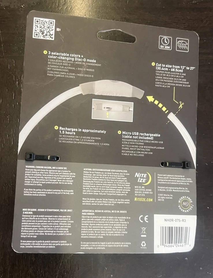 Nite Ize NiteHowl NHOR-07S-R3 LED Dog Collar Rechargeable Safety Disc-O Select - Image 2 of 2