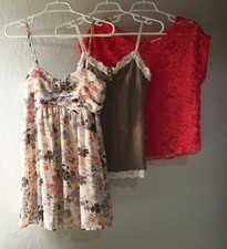 Aerie Cami w/Shelf Bra  Lace Top, TwentyOne Floral Cami all size S/P - 3 pcs.