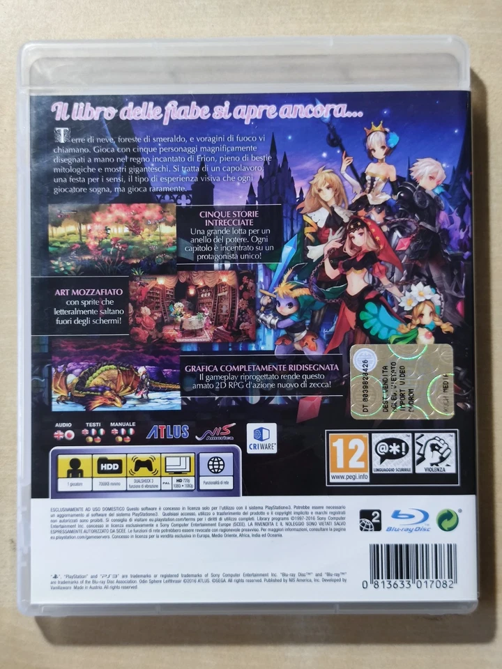 ODIN SPHERE LEFTHRASIR PS3 PLAYSTATION 3 PAL ITA ITALIANO CONSEGNA 24/48H, foto 4 di 4