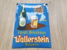 Seltenes Fürstl. Brauhaus Wallerstein Emailschild 20er Emailleschild Bayern Bier