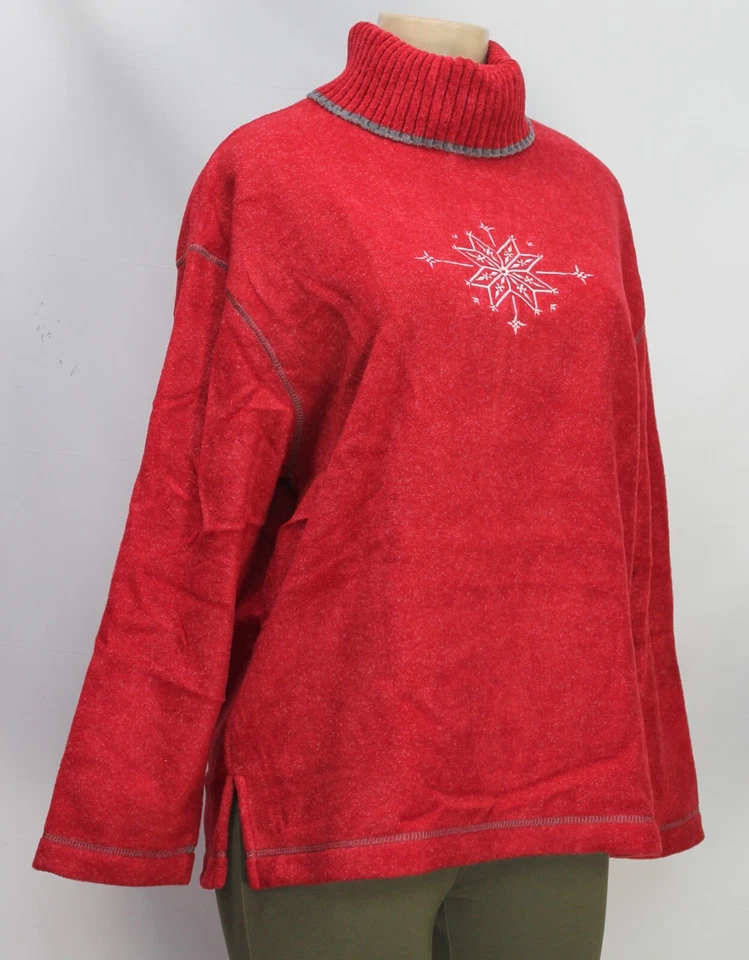 Свитер водолазка Marsh Landing Zeroproof FLeece снежинка красный миниатюрный размер PL - Изображение 4 из 4