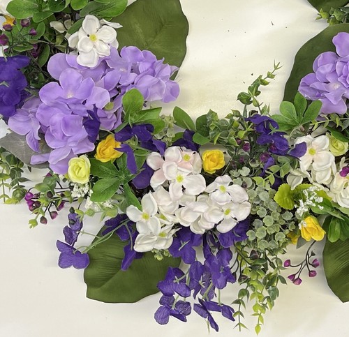 New Summer Floral Wreath 26 Inches. - Picture 2 of 2