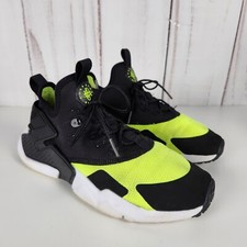 Nike Air Huarache Drift Lifestyle Kids 5.5 Y Black Volt Shoes 943344-700
