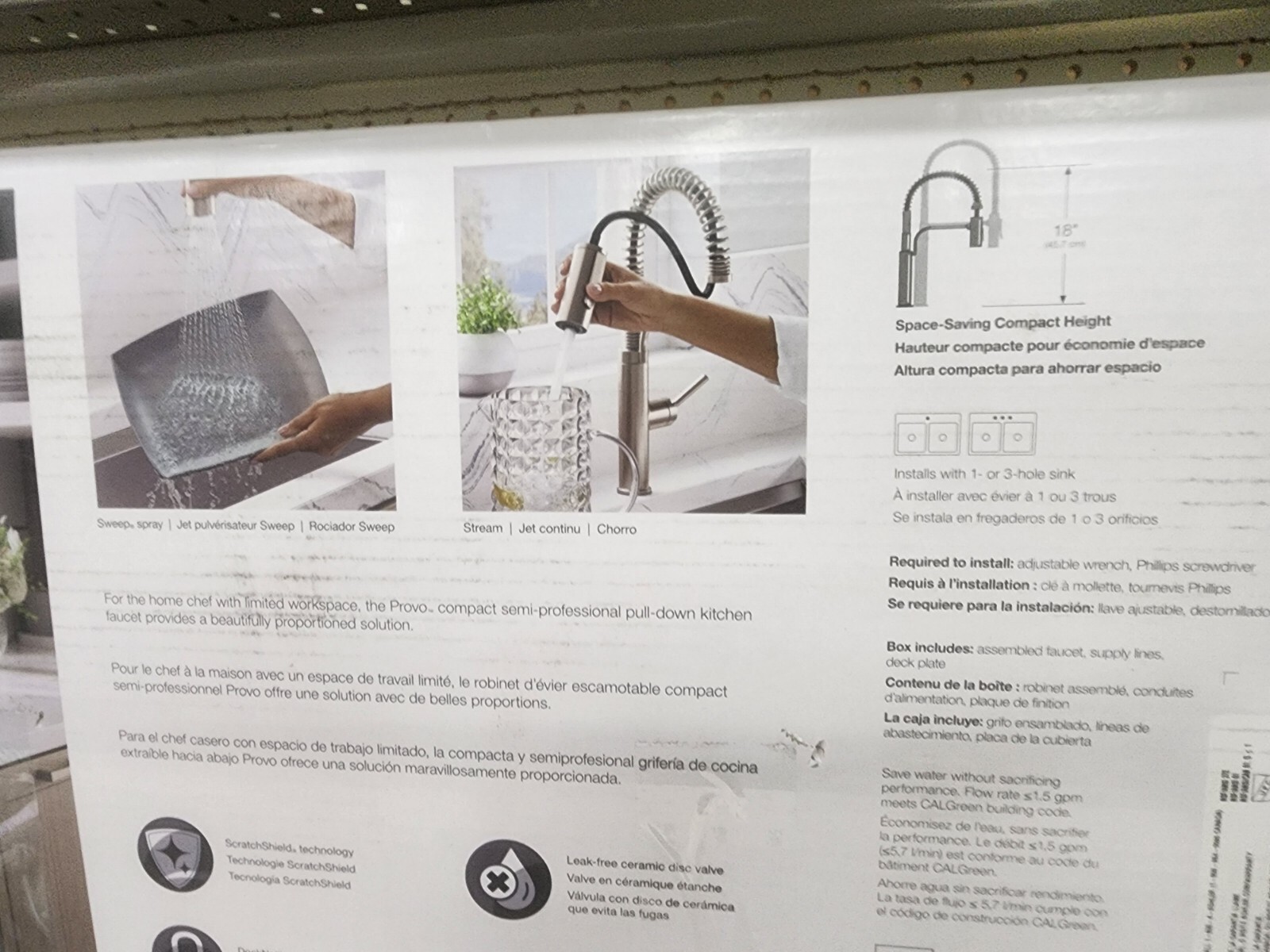 Kohler R43211-VS Provo Semi-Pro Pulldown Kitchen Faucet-Vibrant Stainless Finish