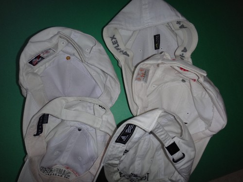 Lot De 5 Worn Blanc Balle Chapeaux - Picture 11 of 11