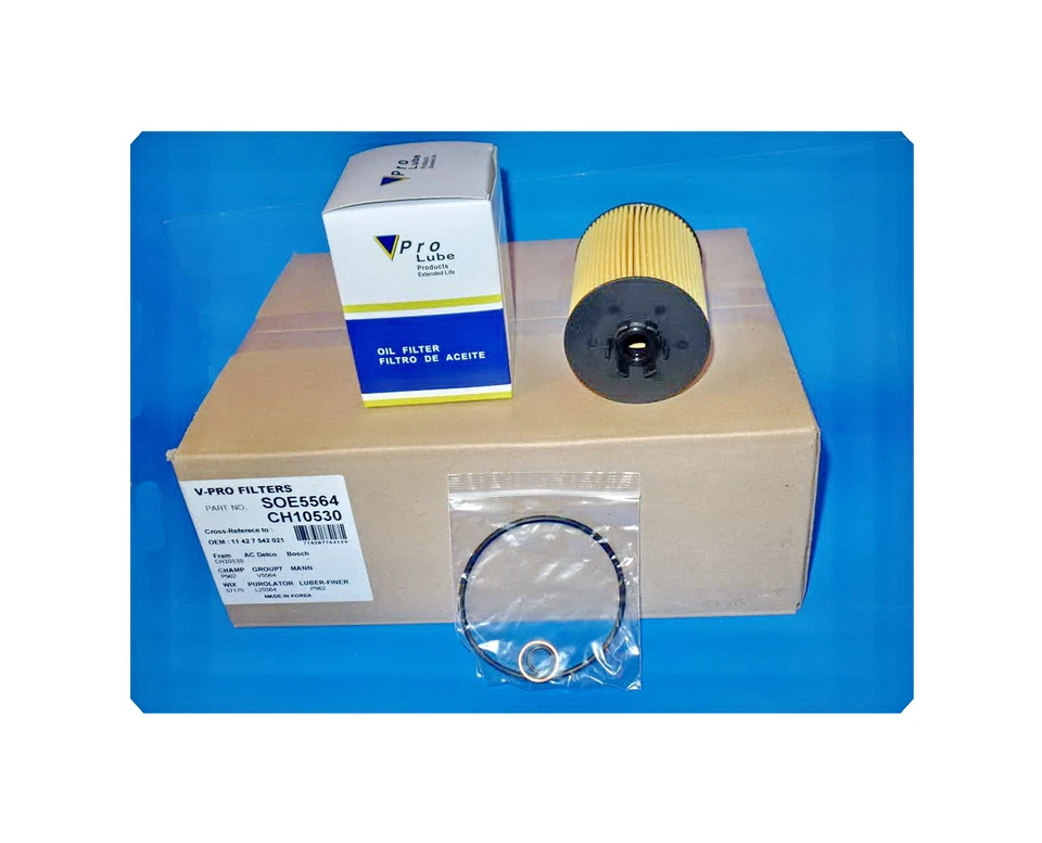 Lot 12 Oil filter With Gasket Made In Korea Fits:545I 645CI 745I 745LI ALPINA B7 - Image 2 of 4