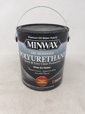Minwax Oil-Modified Satin Semi-Gloss  Gloss Clear Water-Based Polyurethane 1gal