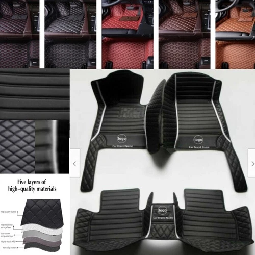 Car Floor Mats Fit Ford All Series Rug Auto Waterproof Carpets PU Leather Custom - Imagen 5 de 43