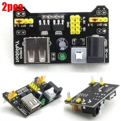 2Pcs Board MB102 Breadboard 3.3V/5V For Arduino Power Supply Module New Ic bl