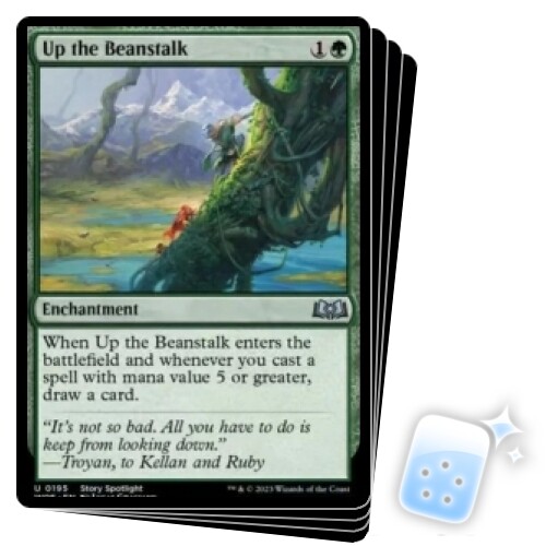 UP THE BEANSTALK X4 Wilds Of Eldraine WOE Magic MTG MINT CARD - Picture 1 of 1