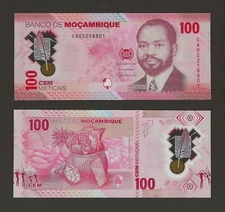 MOZAMBIQUE 100 Meticais 2024, P-157, New Samora Machel Polymer Banknote, UNC.