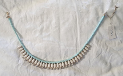 ViVi Princess Necklace Mint Green With Rhinestones Gold Tone NWT 18'' - 20''