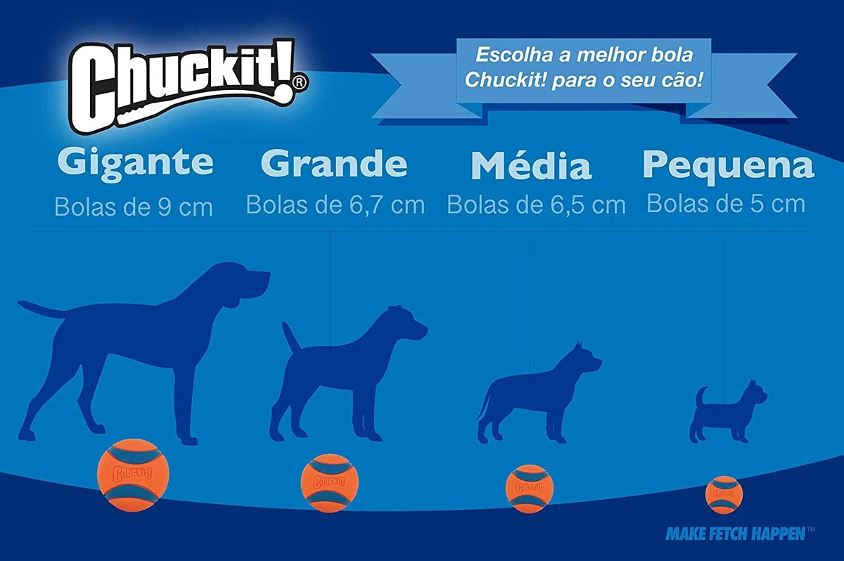 Chuck it sale ball sizes