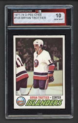 1977-78 OPC #105 BRYAN TROTTIER KSA 10 GEM MINT