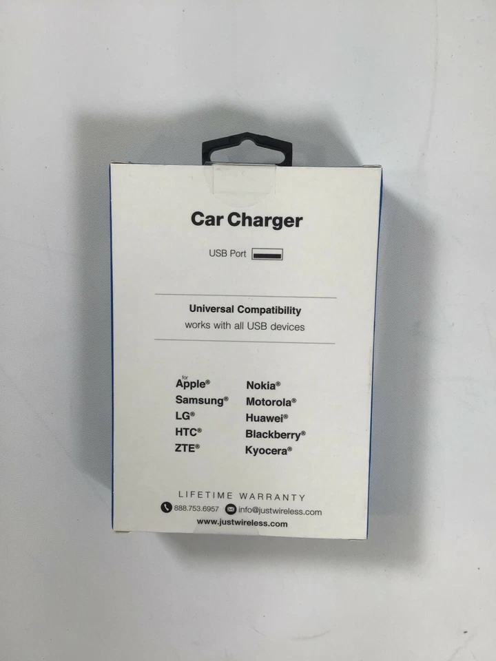 Cargador de coche Just Wireless universalmente compatible ¡NUEVO! Nuevo en caja Foto 2 de 2