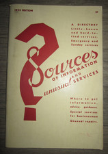 Vtg PB booklet, Sources of Information and Unusual Services, 1952 edition