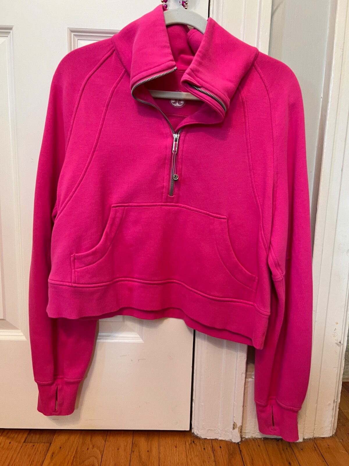 Lululemon Sonic Pink Scuba Oversized Half Zip XS/S Gem
