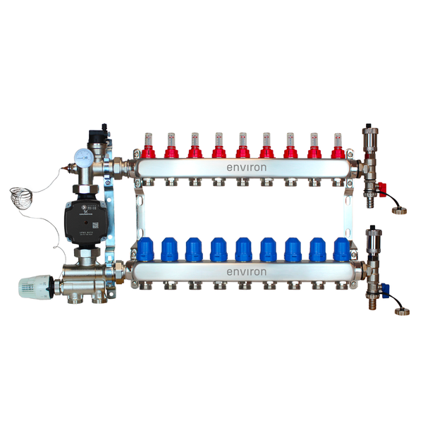 Grundfos UPM3 Festwertregelset Mit Heizkreisverteiler 9-Fach FußBodenheizung Hkv-image