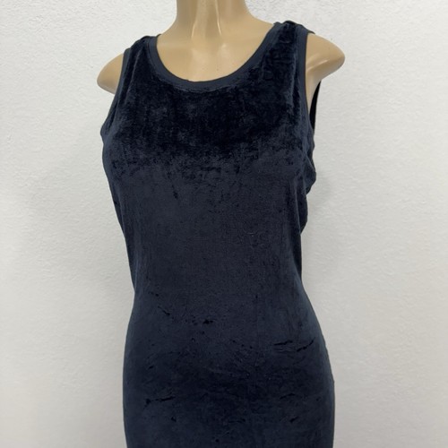 Michael Stars Black Bodycon Dress Womens Size M Stretch Night Out Slits Side $99 - Picture 7 of 14