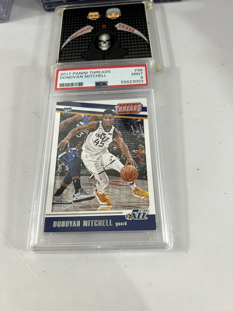 donovan mitchell 2017 panini threads rookie #98 psa 9 pop 12