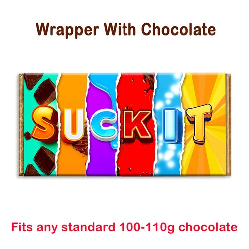 Suck it Novelty Chocolate Bar Wrapper Lovely Gift Present for Birthday