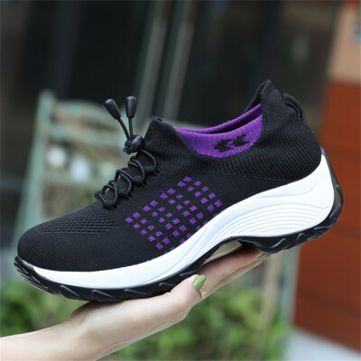 Women's Walking Shoes Slip On Sock Sneakers