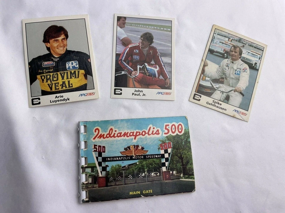De colección 1972 Indianápolis 500 recuerdos libro ilustrado tarjetas Arie Spike John Foto 2 de 4