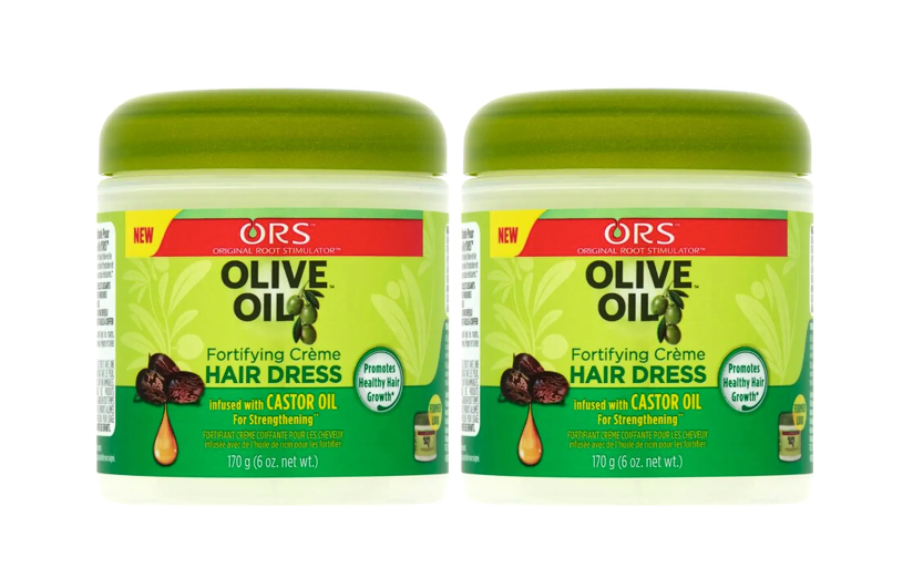 ORS Olive Oil Cream Hair Dress with Castor Oil 6 oz 170g( Pack of 2