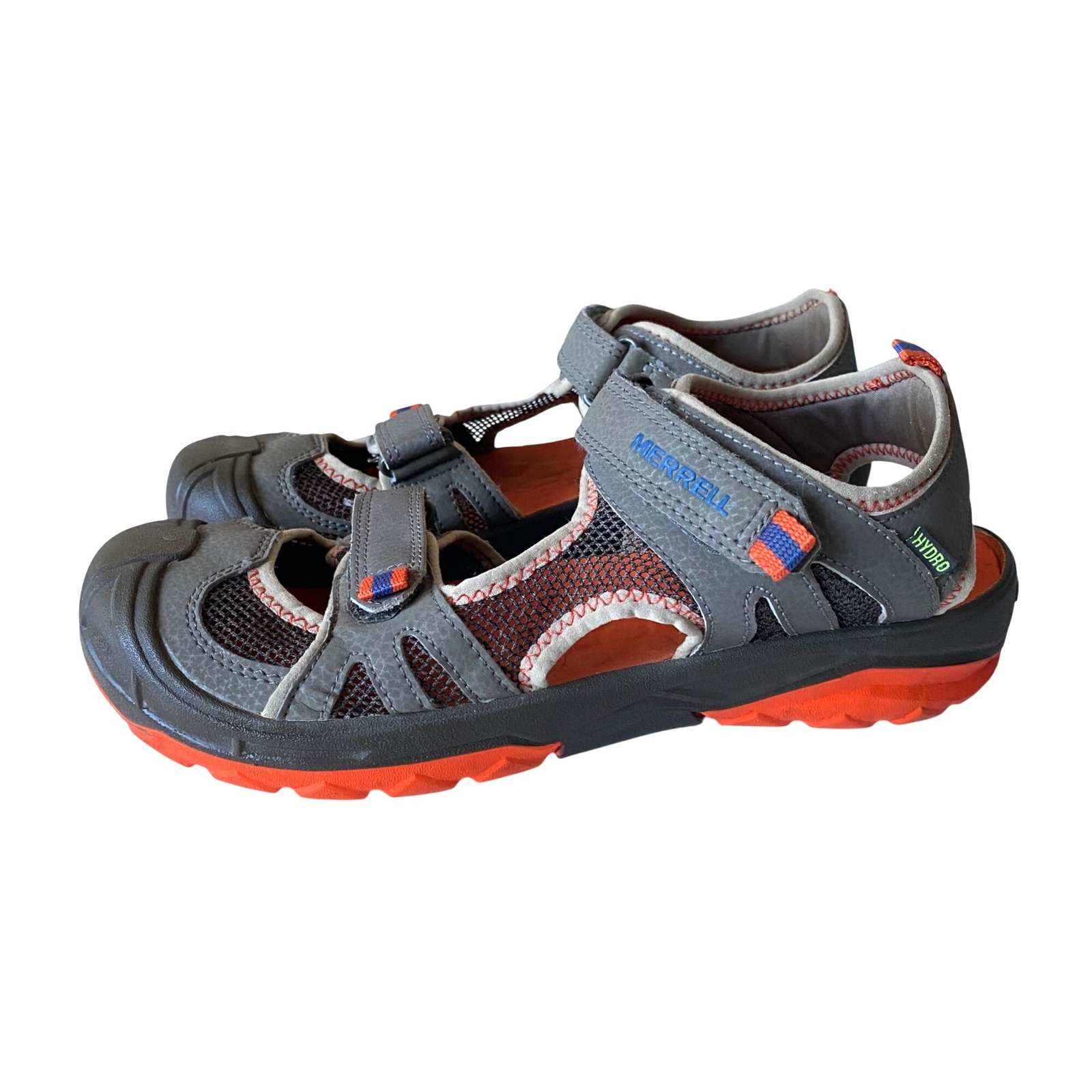 MERRELL Sandali Merrill Hydro Rapid Gunsmoke in pelle arancione ragazzo 7M sport acquatici escursionismo