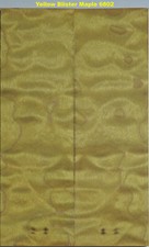 Stabilized Yellow Quilted Curl Maple knife scales 6802, 6 7/16" x 2" x 7/16"