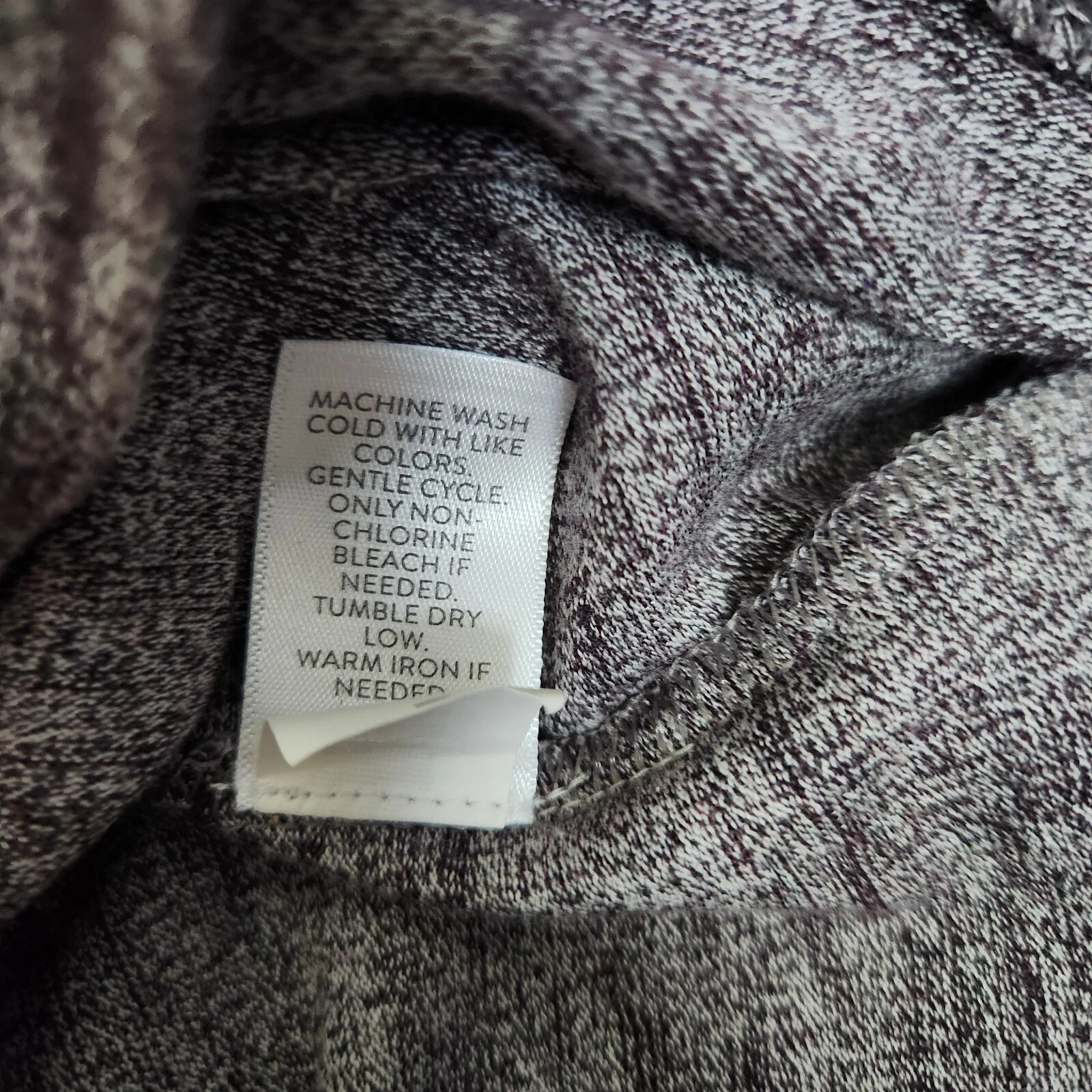 VETEMENTS Tunica donna pura J Jill L Petite collo cappuccio viola grigio cotone manica lunga