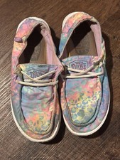    Hey Dude Wendy Youth Slip-On Shoes   Cat Leopard Print     Size US Youth 4