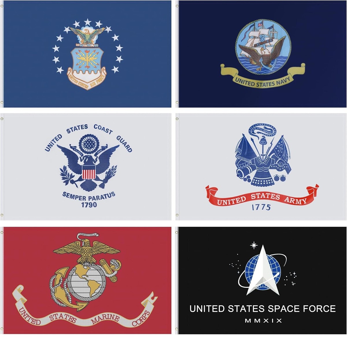 United States Air Force Flag 3X5 AIR FORCE MARINES NAVY ARMY COAST