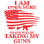"I Am 1776% Sure" Gun Rights Decal - 2nd Amendment Sticker For Car, Truck, Laptop