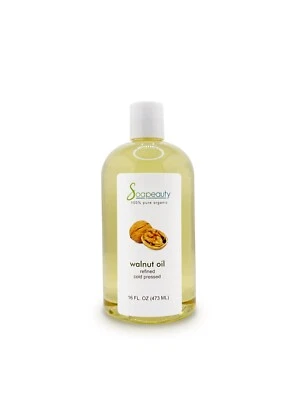 SOAPEAUTY WALNUT OIL CARRIER NATURAL COLD PRESSED 100% PURE REFINED 4 OZ TO 1 GALLON