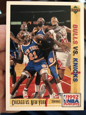 1991-92 Upper Deck NBA playoffs Bulls vsKnicks #166 Michael Jordan