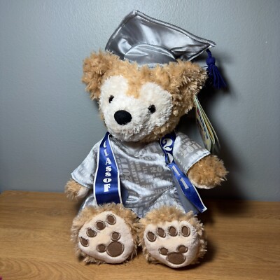 Disney Hidden Mickey Duffy Bear Plush 2011 Graduation Brown Cap