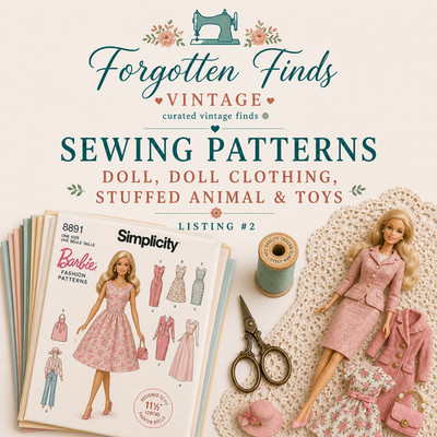 Buyers Choice of Sewing Patterns: Doll, Doll Clothing, Stuffed Animal & Toy