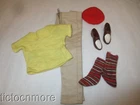 VINTAGE BARBIE KEN DOLL CLOTHES SET  #782 CASUALS SET YELLOW SHIRT BROWN SHOE