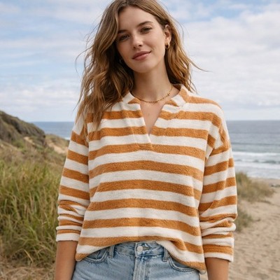 Madewell MWL SZ XS Loop Terry Notched Sweatshirt