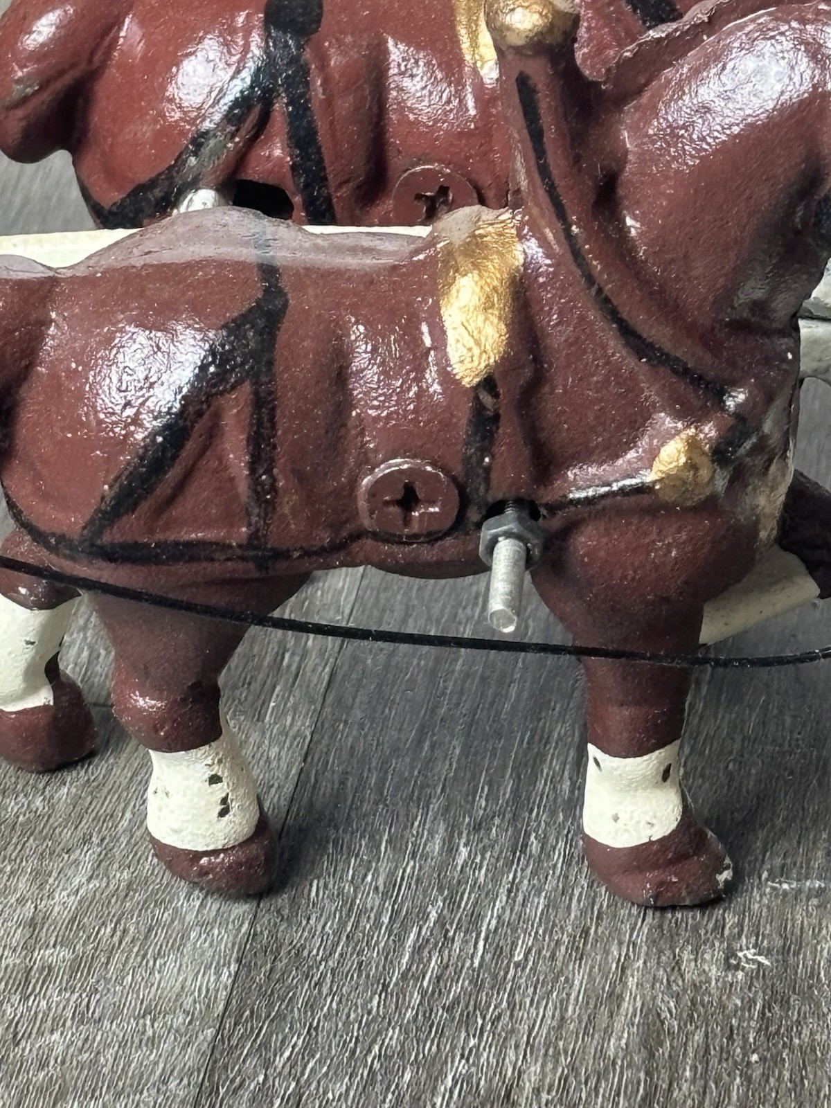 Cast Iron 8 Horse Clydesdale Drawn Wagon 35 Kegs 2 Drivers 1 Dog *Reproduction*