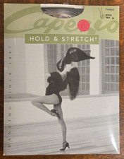 Capezio N14 Women's Hold  Stretch Footed Tights Semi Opaque Black Size Medium