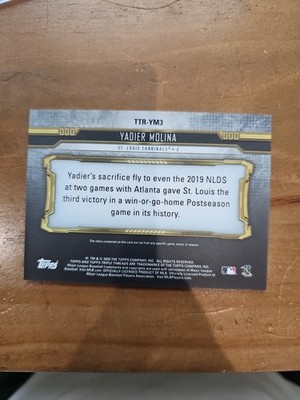 2020 Topps Triple Threads Relics Yadier Molina #TTR-YM3 Amethyst