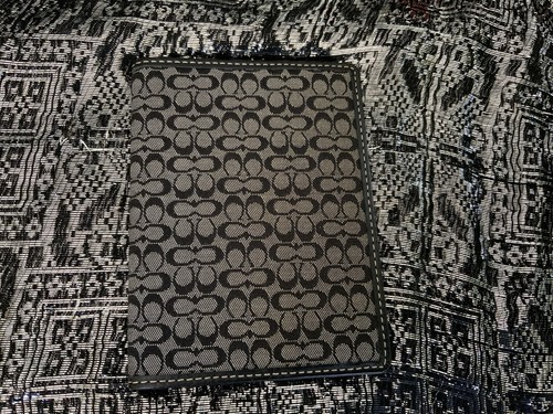 Coach Passport Holder Coach Signature Small C Canva & Leather Trim & the Inside