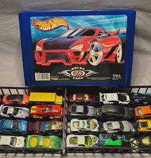 Lot Of 24 Hot Wheels Loose Cars Mixed Years and a VGT Tara Carrying Case