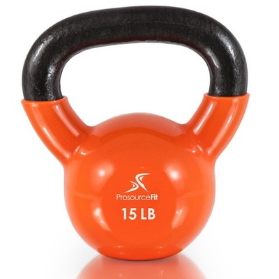 ProsourceFit Vinyl Coated Cast Iron Kettlebells Full Body Fitness Workout