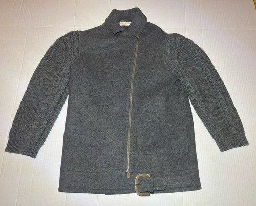 Stella McCartney Felicity cable knit wool Gray coat SZ 38 Women’s