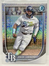 2025 Bowman Chrome Junior Caminero #80 Mega Box Mojo Refractor - Tampa Bay Rays
