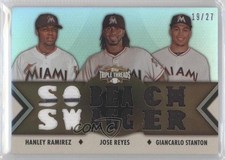2012 Topps Triple Threads Relic Combos Sepia 19/27 Hanley Ramirez Jose Reyes 1g5